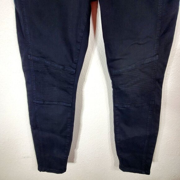 PISTOLA Womens Black Moto Skinny Pants Size 30 Cotton Blend Stretch - Picture 10 of 12